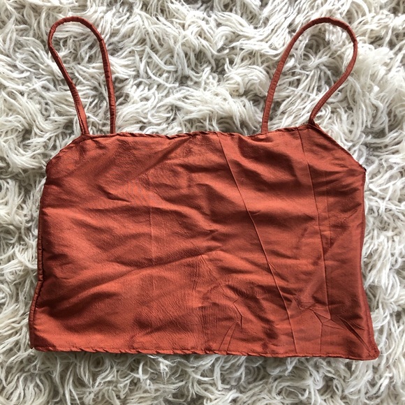 HANDMADE Raw Silk Crop Top, XS - Picture 2 of 12
